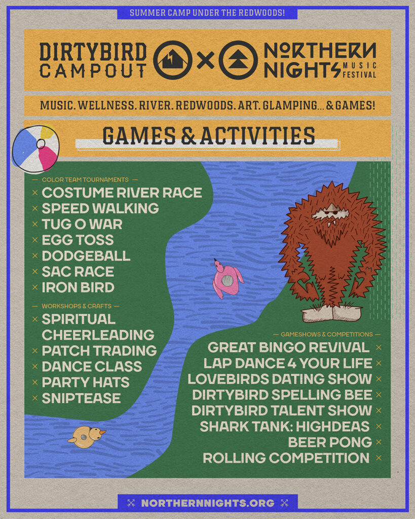 Dirtybird Campout x Northern Nights Games and Activities