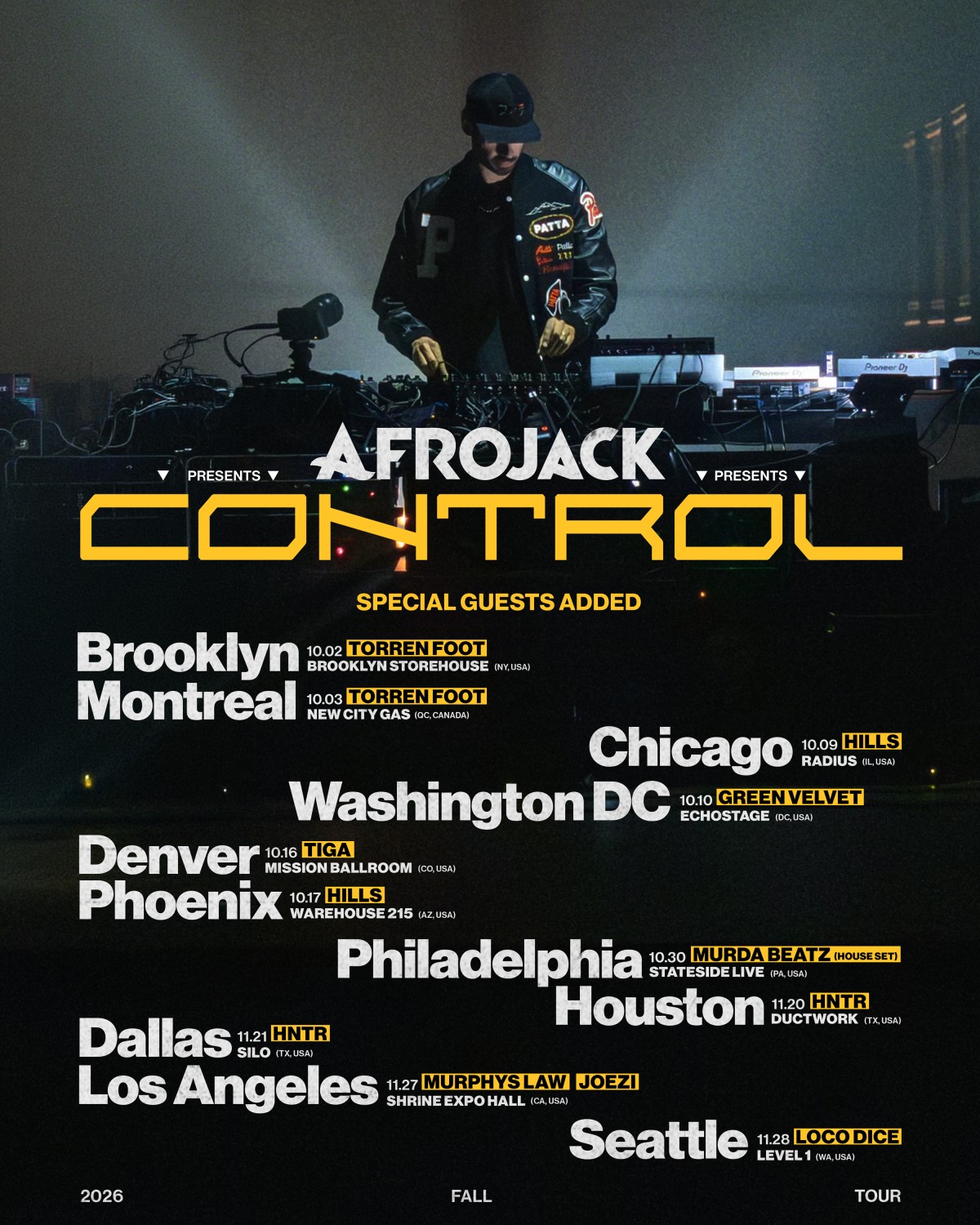 Afrojack Expands CONTROL Tour with Green Velvet, Loco Dice, and Tiga