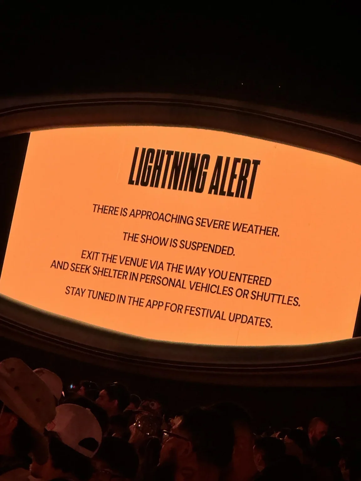 Severe Weather Forces Early End to Head Trip Day 1